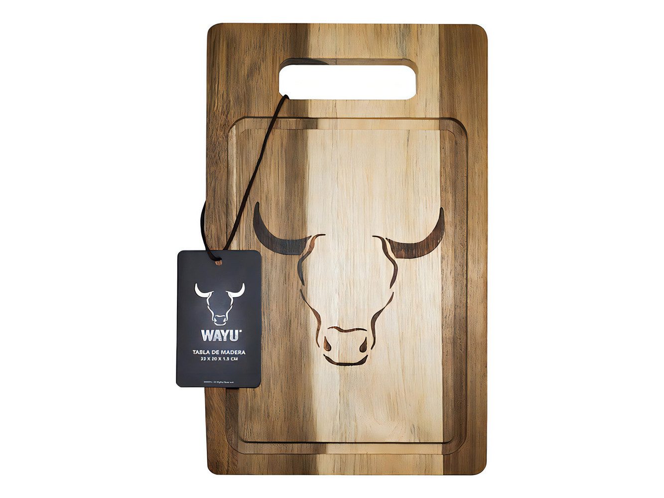 Tabla De Cortar Picar Carne Acacia 33cm Wayu Asado Parrilla Color Marrón tabla wayu Tabla de Cortar Picar Carne Acacia 33cm Wayu Asado Parrilla - Imagen 1