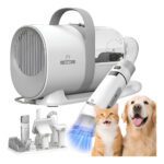 Kit De Aseo 7 En 1 Maquina Cortapelo Aspiradora Perros Gatos Blanco
