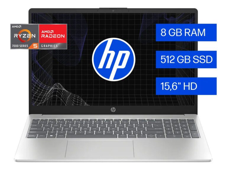 Notebook HP 15-fc0079la AMD Ryzen 5 8GB RAM 512GB SSD