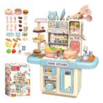 Cocina De Juguete Kitchen 32pcs Juego De Niñas Niños Celeste