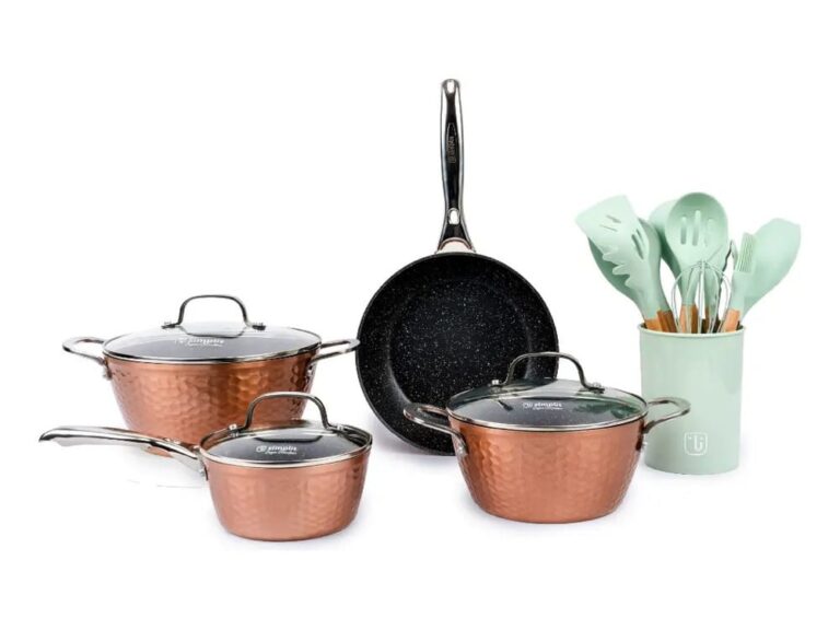 Kit Batería Cocina 7 Pza + Set 12 Utensilios Calipso Simplit