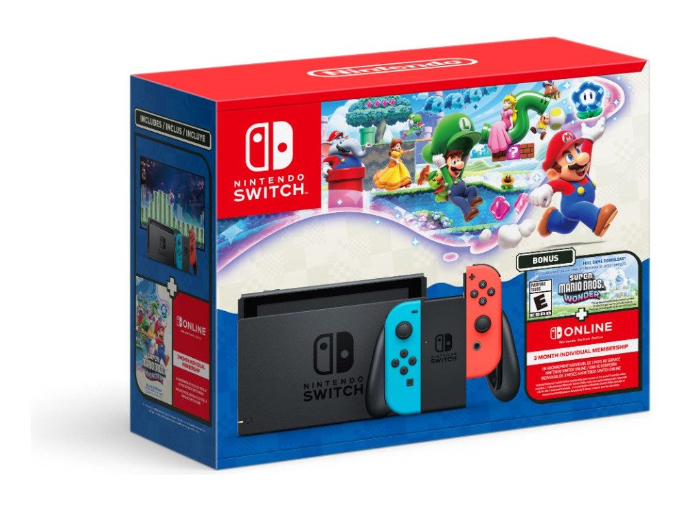 Consola Nintendo Switch Neon + Mario Wonder Bundle Consola Nintendo Switch Neon + Mario Wonder Bundle - Imagen 1