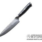 Cuchillo Multiuso Kanka 13cm Acero Damasco 67 Capas Y G10 Color Negro