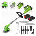 Cortadora de Césped Inalámbrica Mangocargo 21V 15cm con 4 Alturas y 2 Baterías