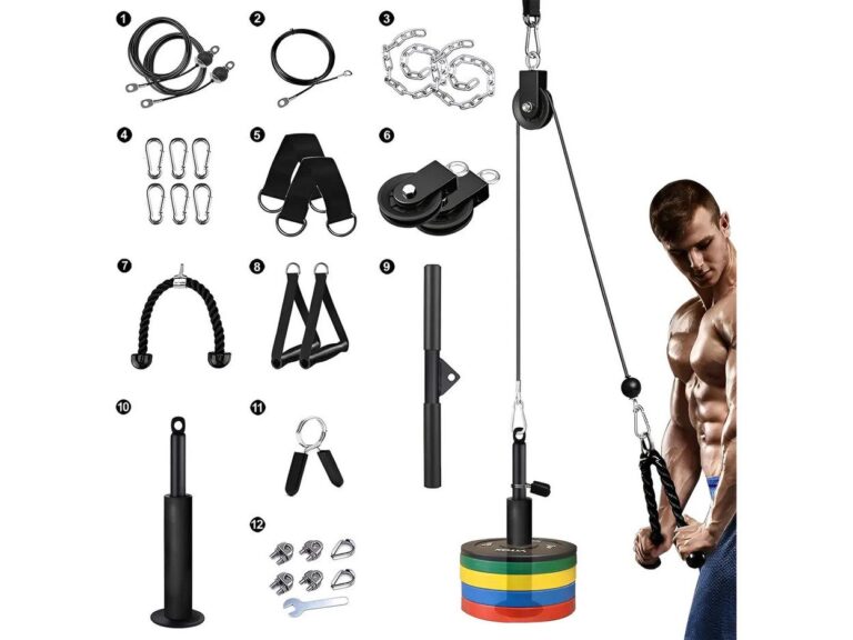 Kit 15 Sistema De Cable Con Polea Para Máquina De Ejercicios Negro