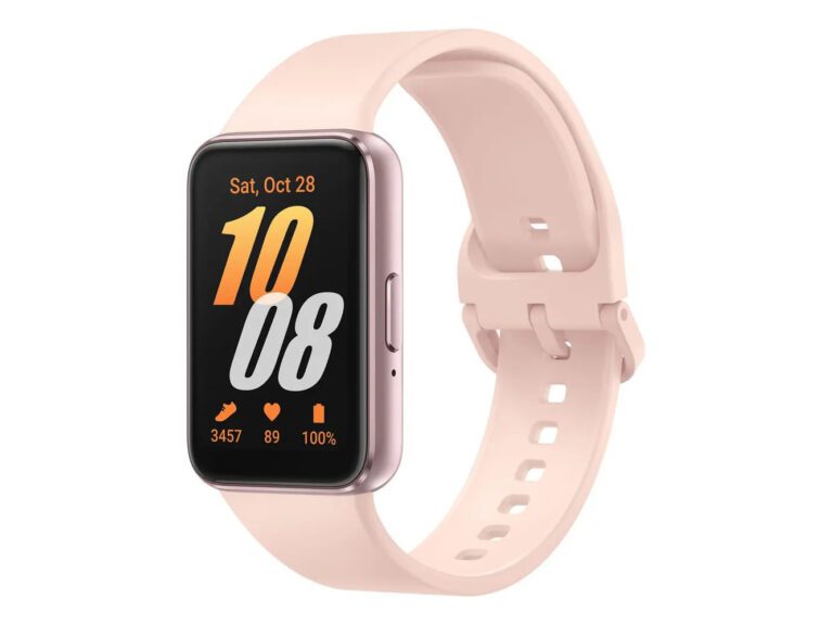 Samsung Galaxy Fit3 Pink Gold Caja Rosa Correa Rosa Diseño de la correa Mesh