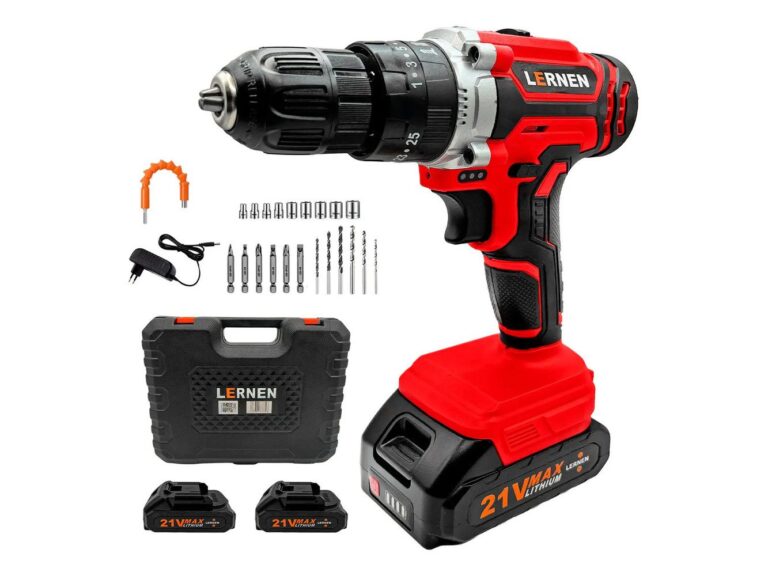 Taladro Percutor Destornillador Inalámbrico 21v y 2 Baterías Lernen TIK2BR