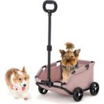 Carro para mascotas Plegable 54x31cm Color Rosa