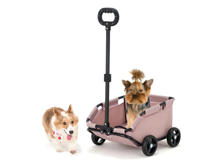 Carro para mascotas Plegable 54x31cm Color Rosa