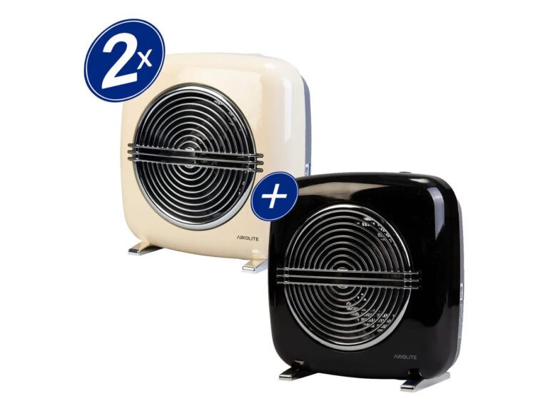 Pack Termoventilador Vintage Retro Negro+blanco