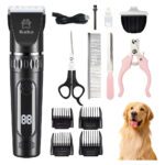 Cortadora de pelo para mascotas KOBA Kit de aseo para mascota color negro