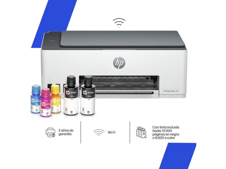 Impresora multifuncional HP Smart Tank 580 Tinta Continua con wifi