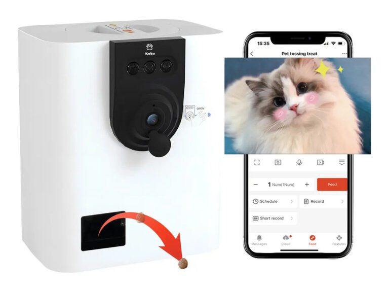 Cámara Inteligente Mascota con Alimentador Automático