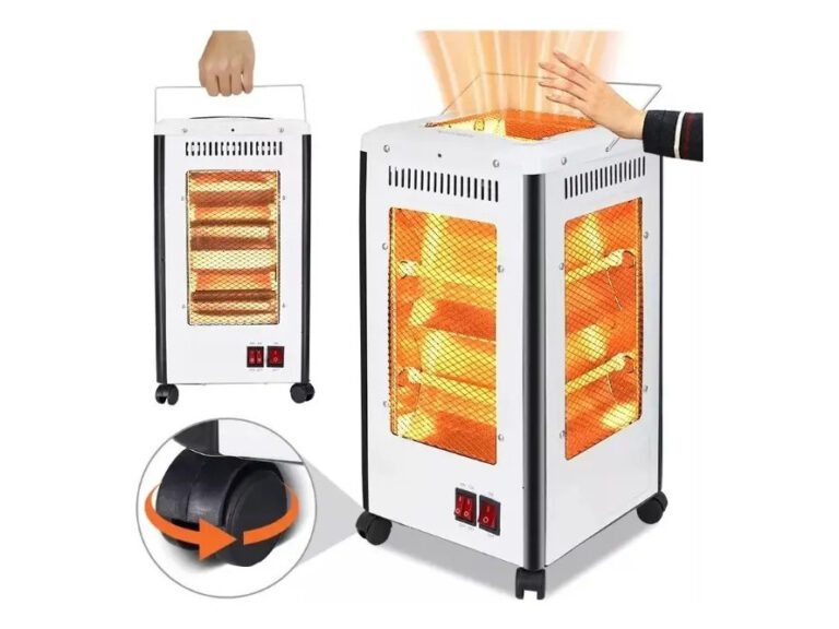 Calefactor Cuarzo Eléctrico 5 Lados 2000w Portátil Hogar Color Blanco
