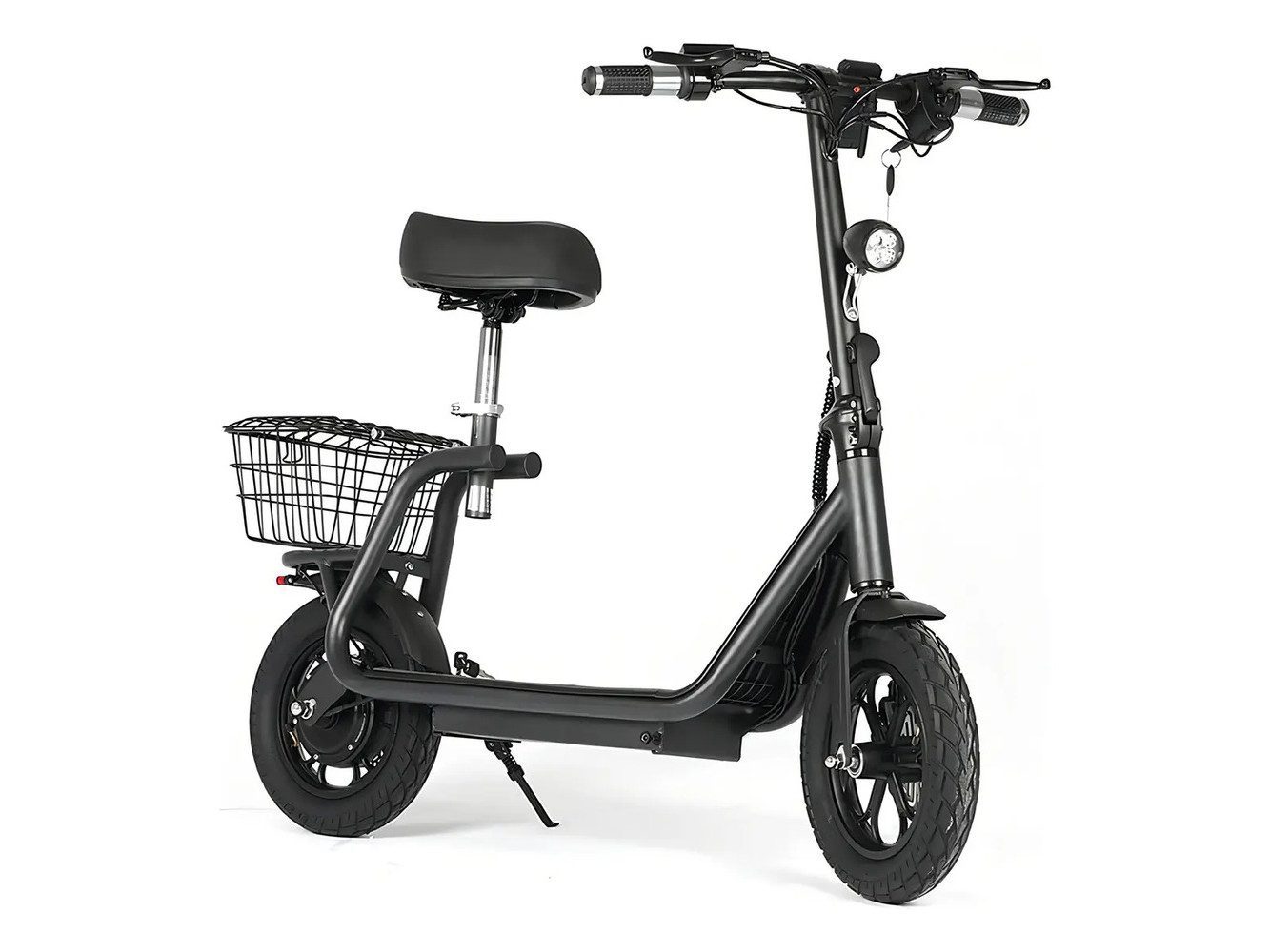 Scooter Adulto Eléctrico Plegable 20 Km Asiento Cesta Jaula Negro - 215201 Scooter Adulto Eléctrico Plegable 20 Km Asiento Cesta Jaula Negro - 215201