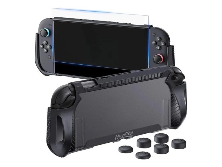 Funda Premium + Mica Vidrio + Grips + Para Nintendo Switch 2