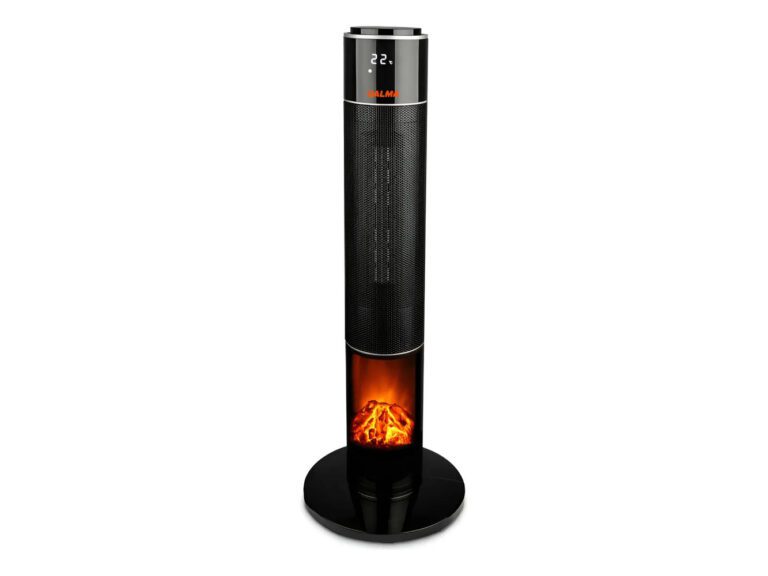 Estufa Eléctrica Torre Ptc Flame Ptc4000 Calma Color Negro