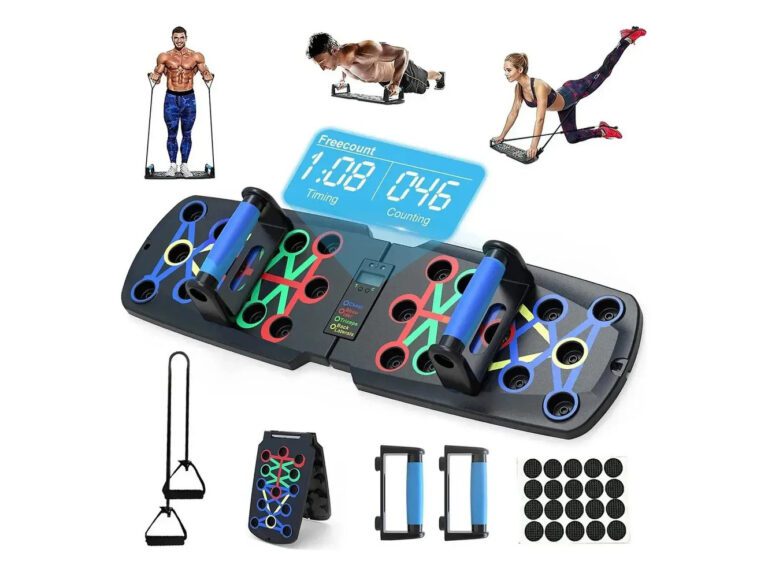 Kit Soportes Lagartijas Tabla Push Up Board Barras Fitness Negro