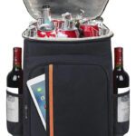 Bolso Cooler Mochila Hielera Termico Portatil Plegable 20l Color Negro