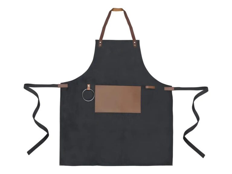 Delantal Pechera Parrillera Algodón Y Cuero + Grabado Gratis Personalizado