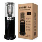 Estufa De Patio Baja Gas 11kg Exterior Terraza Umbrella Tech Color Negro