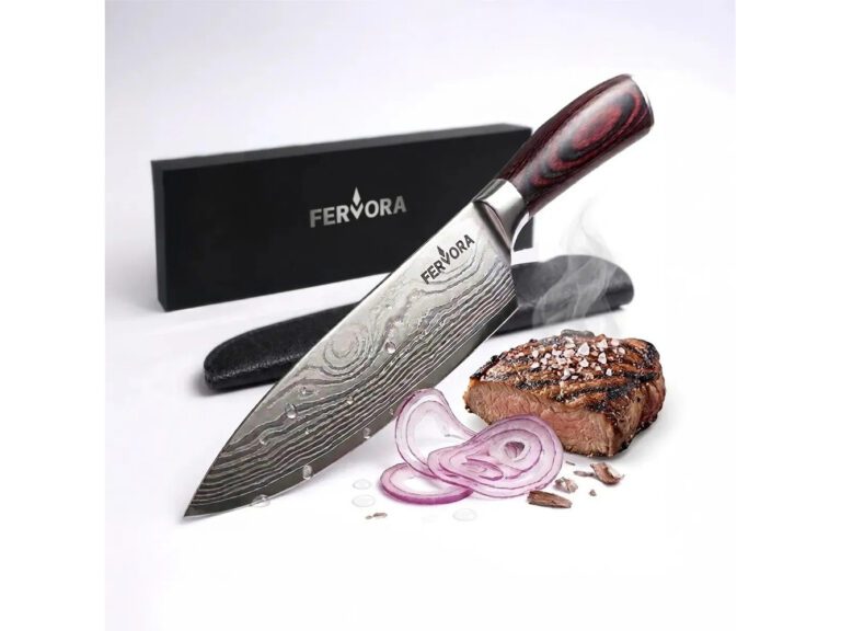 Cuchillo Chef 18 Cm Fervora Profesional Acero 3cr13 Japones Gris