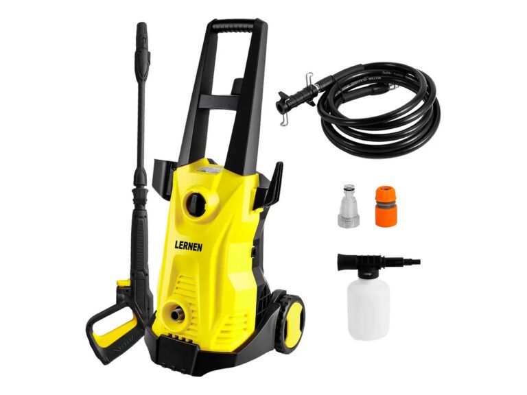 Hidrolavadora Lernen HLP-1600 1600w Con Jabonera Espumador 120 Bar Color Amarillo Frecuencia 60 Hz