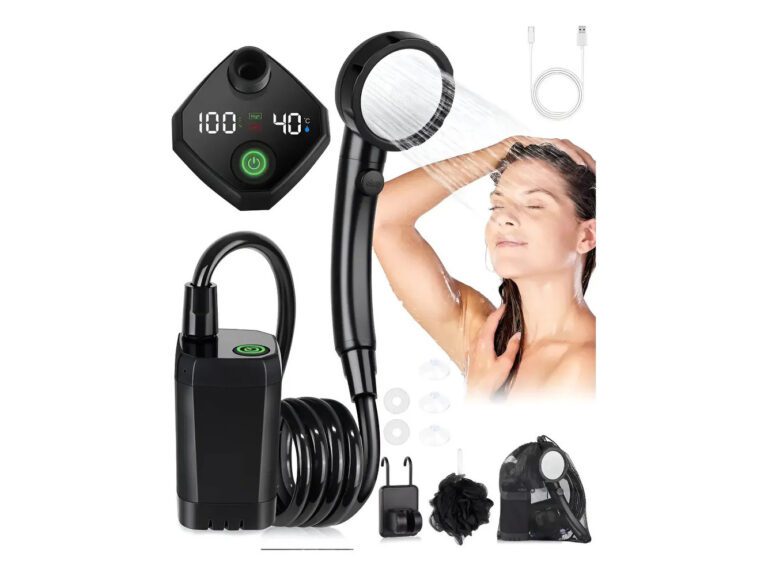 Ducha Portátil Para Acampar Al Aire Libre Eléctricas Upgrade Negro