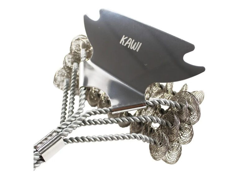 Cepillo Limpieza Raspador Parrilla Acero Inox Madera Kawi