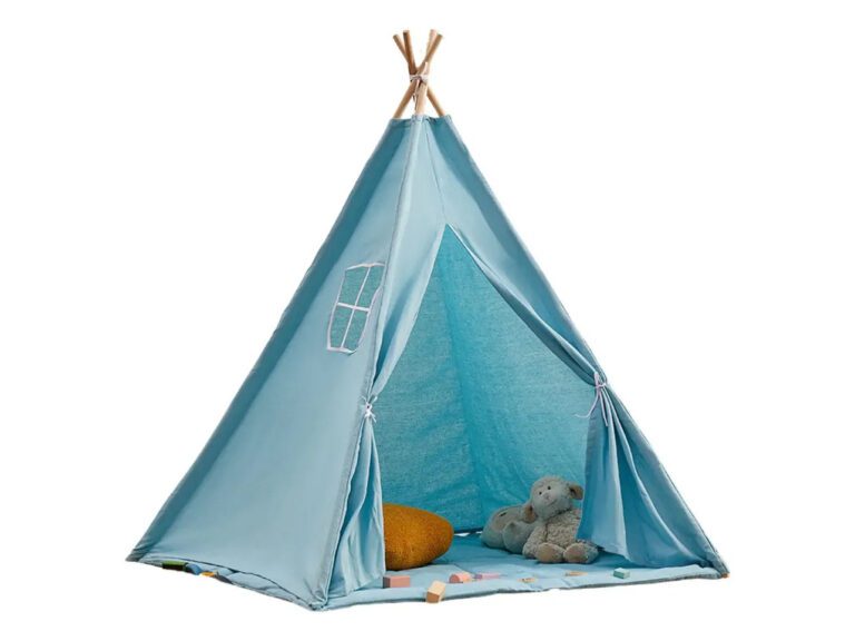 Carpa Tipi Pieza De Niños Para Decoraciones Y Juguetes Color Azul acero