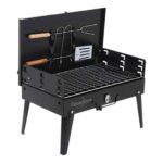 Parrilla Parrillera Para Asado Plegable Portatil Negro