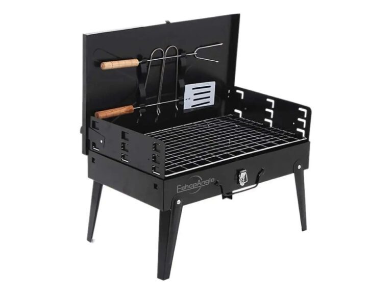 Parrilla Parrillera Para Asado Plegable Portatil Negro