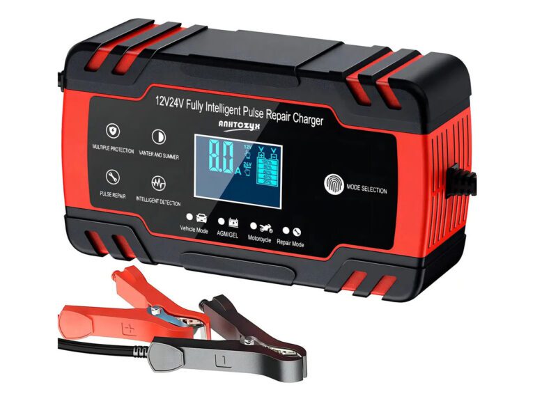 Rápida Cargador de Batería Auto y Moto 12v 24v Inteligent Anhtczyx J30 Rojo