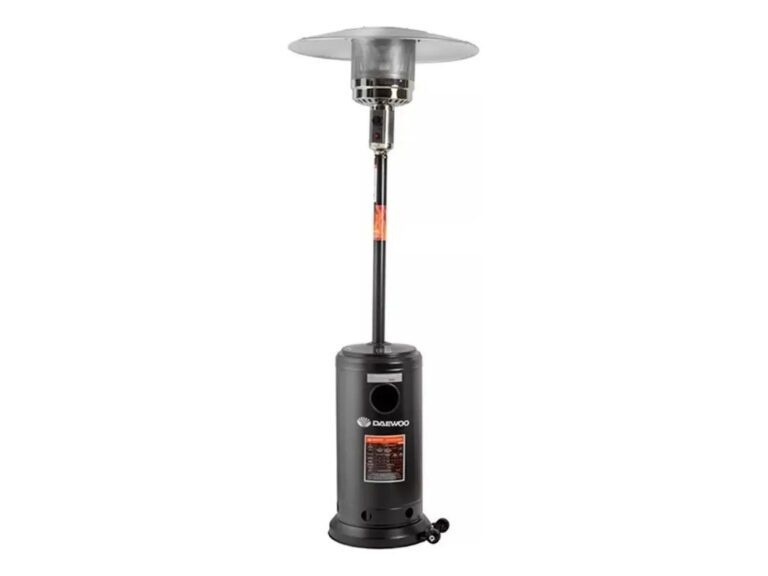 Estufa Exterior Daewoo Hongo P/ Patio Terraza A Gas Daczgb-a Color Negro