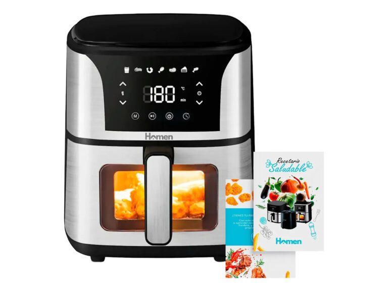 Freidora de Aire Homen 5.5 Litros Airfryer + Recetario