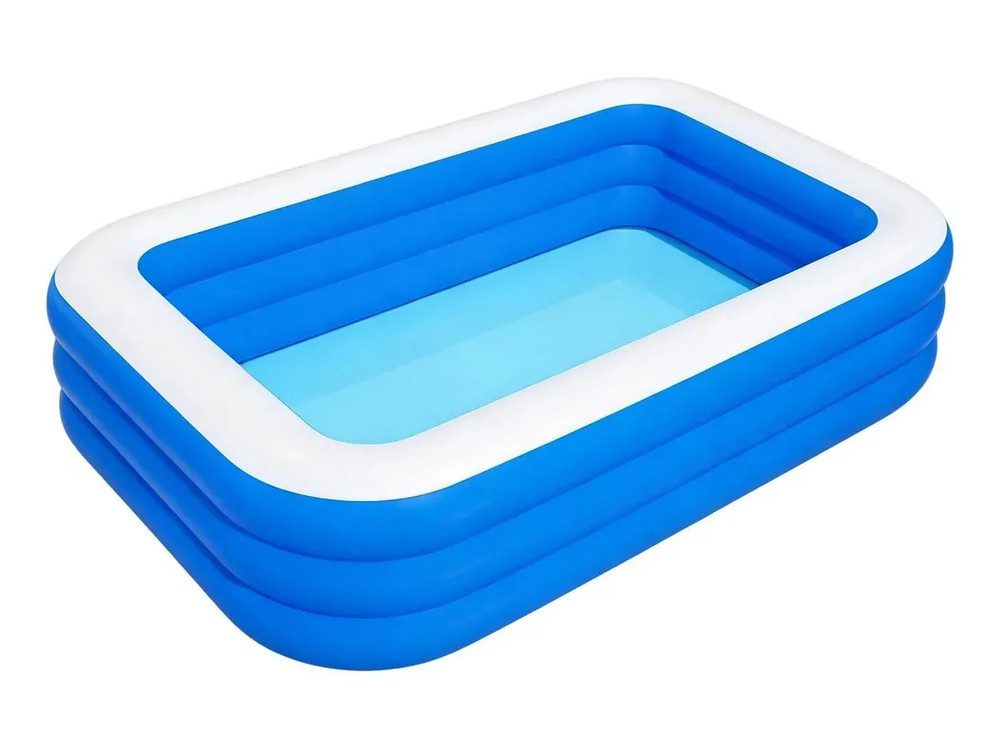Piscina Inflable Rectangular 150x105x50cm PVC + Inflador Piscina Familiar Adultos Niños Verano Vidita Color Azul Piscina Inflable Rectangular 150x105x50cm PVC + Inflador Piscina Familiar Adultos Niños Verano Vidita Color Azul