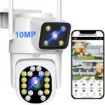 2nlf Cámara De Seguridad Exterior Wifi ip 360 vigilancia Dual Lente Hd Impermeable IP66 Conversación Bidireccional Seguimiento de Movimiento Alarma Móvil Visión Nocturna