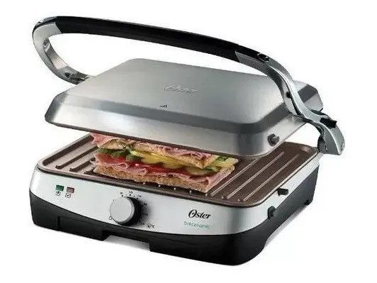 Parrilla Electrica Multiuso Oster 4881 Plancha Y Panini Bio