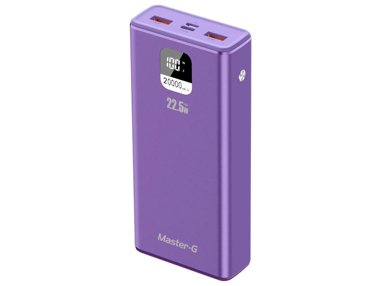 Batería Externa Power Bank 20000 Mah 22.5W UCP20MPD Morada Master-G Batería Externa Power Bank 20000 Mah 22.5W UCP20MPD Morada Master-G