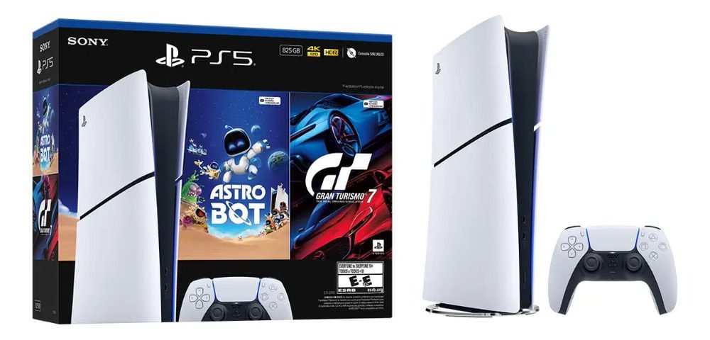 Consola Playstation 5 Digital Slim + Juego Astro Bot y Gran Turismo 7 Consola Playstation 5 Digital Slim + Juego Astro Bot y Gran Turismo 7