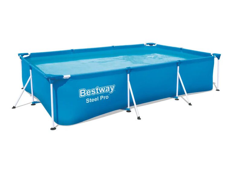 Pileta estructural rectangular Bestway Steel Pro 56404 con capacidad de 3300 litros 2.01x3m