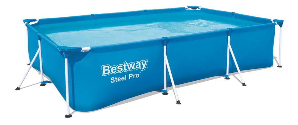 Pileta estructural rectangular Bestway Steel Pro 56404 con capacidad de 3300 litros 2.01x3m Pileta estructural rectangular Bestway Steel Pro 56404 con capacidad de 3300 litros 2.01x3m
