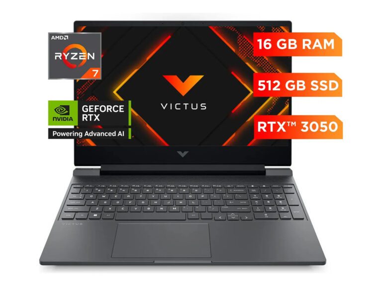 Notebook HP Gamer Victus 15-fb3026la AMD Ryzen 7 16gb Ram 512gb Ssd RTX3050 4gb Windows 11 Home