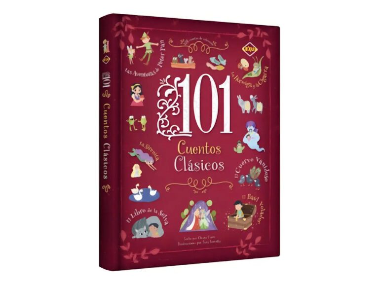 Libro 101 Cuentos Clásicos Edición De Lujo Tapa Acolchada