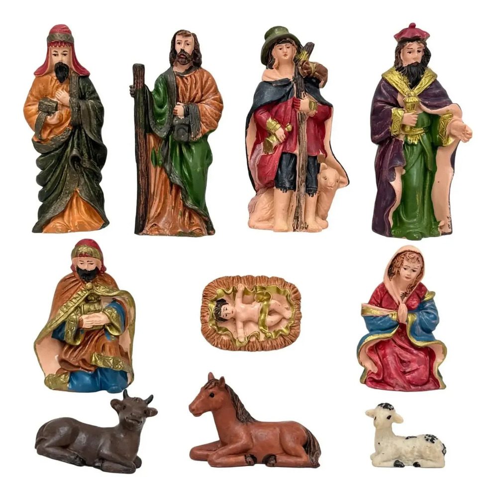 Pesebre Navideño con 10 Figuras para Decoración de Hogar Pesebre Navideño con 10 Figuras para Decoración de Hogar