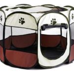 Corral Para Mascotas Portatil Perro Gato Talla L Color Marron - 262134