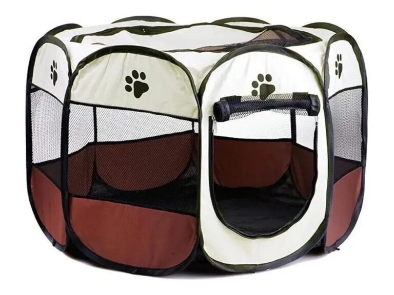Corral Para Mascotas Portatil Perro Gato Talla L Color Marron - 262134