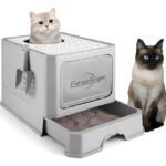 Arenero Gato Cerrado Baño Sanitario Con Tapa Y Pala Gris