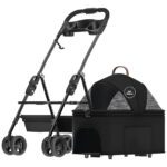 Coche Plegable 2 En 1 Para Mascotas Lubabycas Negro
