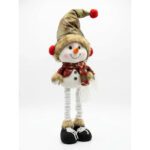 Muñeco Nieve Navidad Patas Largas Extensibles Adorno Navideño Felpa Suave Arbol Navidad Living Comedor Repisa Regalo 55 Cm Disparo